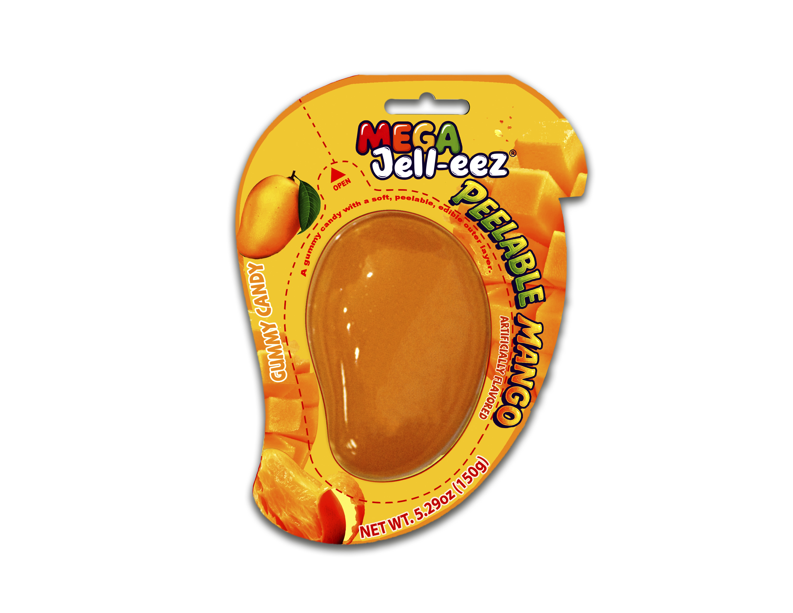 Mega Jell-EEZ Peelable Mango Smackeez Candy