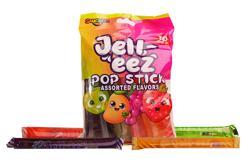 Jell-EEZ Pop Stick bag 10pc Smackeez Candy