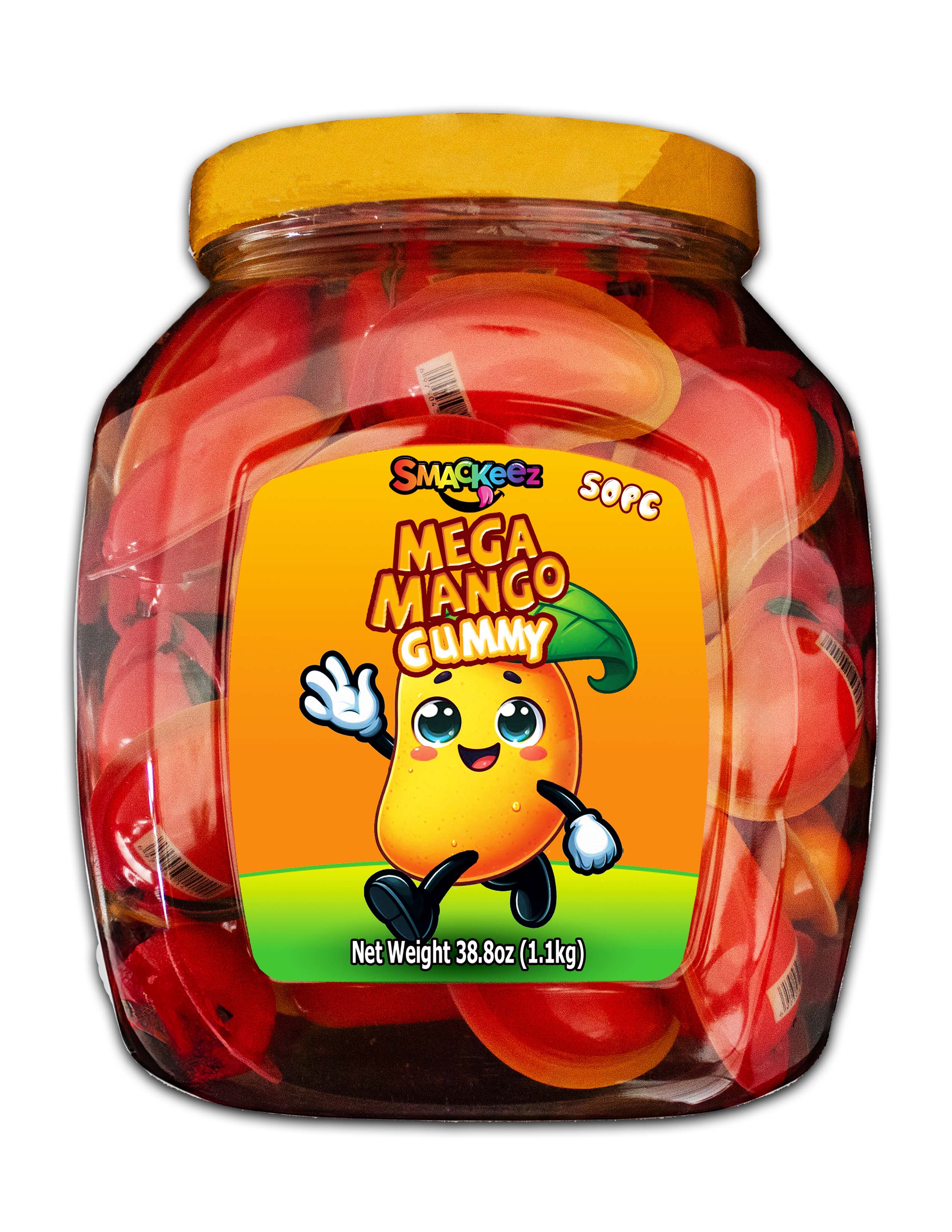 Mega Mango Gummy 50pc Smackeez Candy